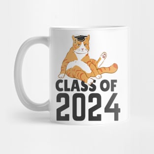 Funny  class of 2024 senior graduation 2024   cat Mug